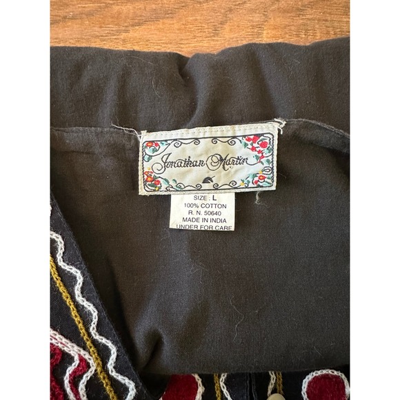 Jonathan Martin Embroidered Elephant Vest Size Large L Vintage 90s Fashion - Picture 5 of 5